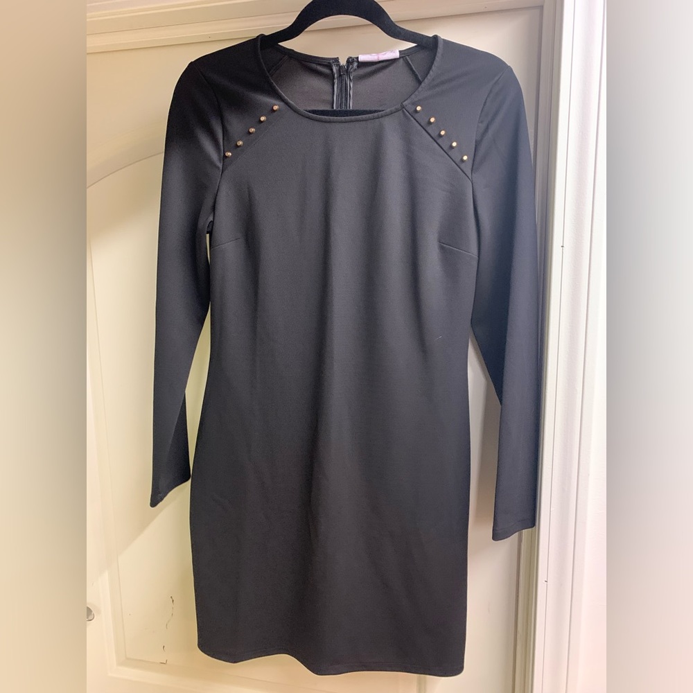 Long sleeve black dress